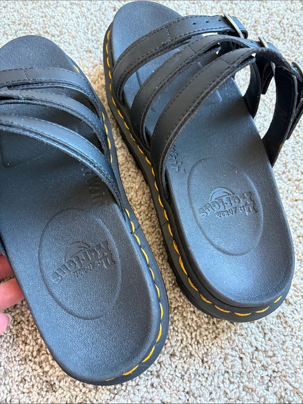 Doc Martens - BLAIRE LEATHER SLIDE SANDALS - Picture 4 of 6
